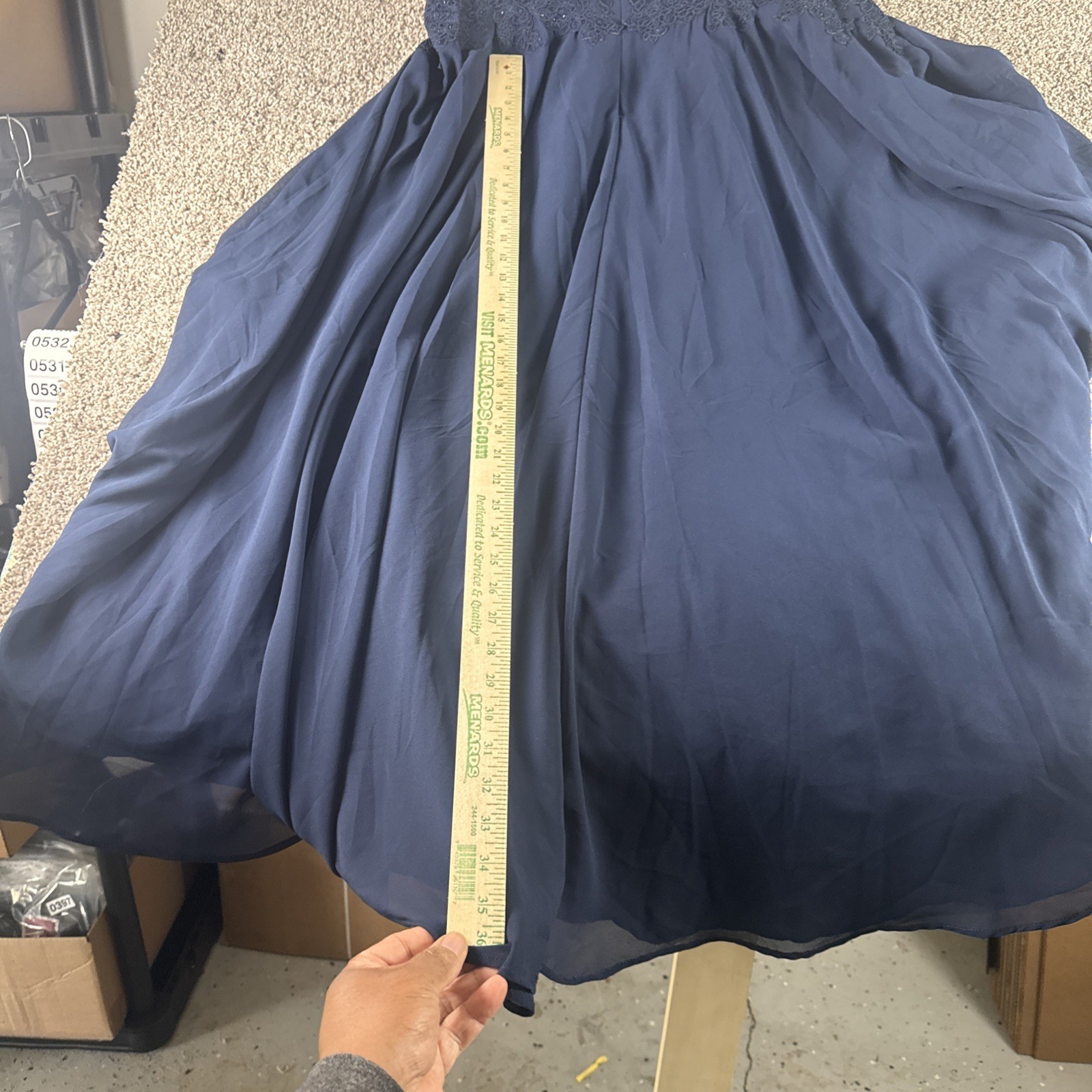 May Queen Dark Blue Evening Gown Size 2XL