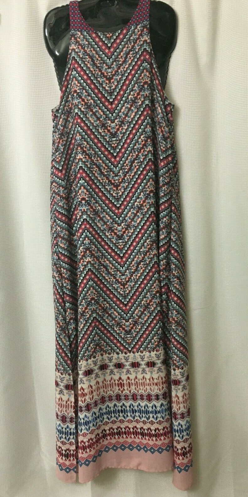 S.H.E. by Soul Harmony Energy Maxi Dress Size Medium Aztec Print D1