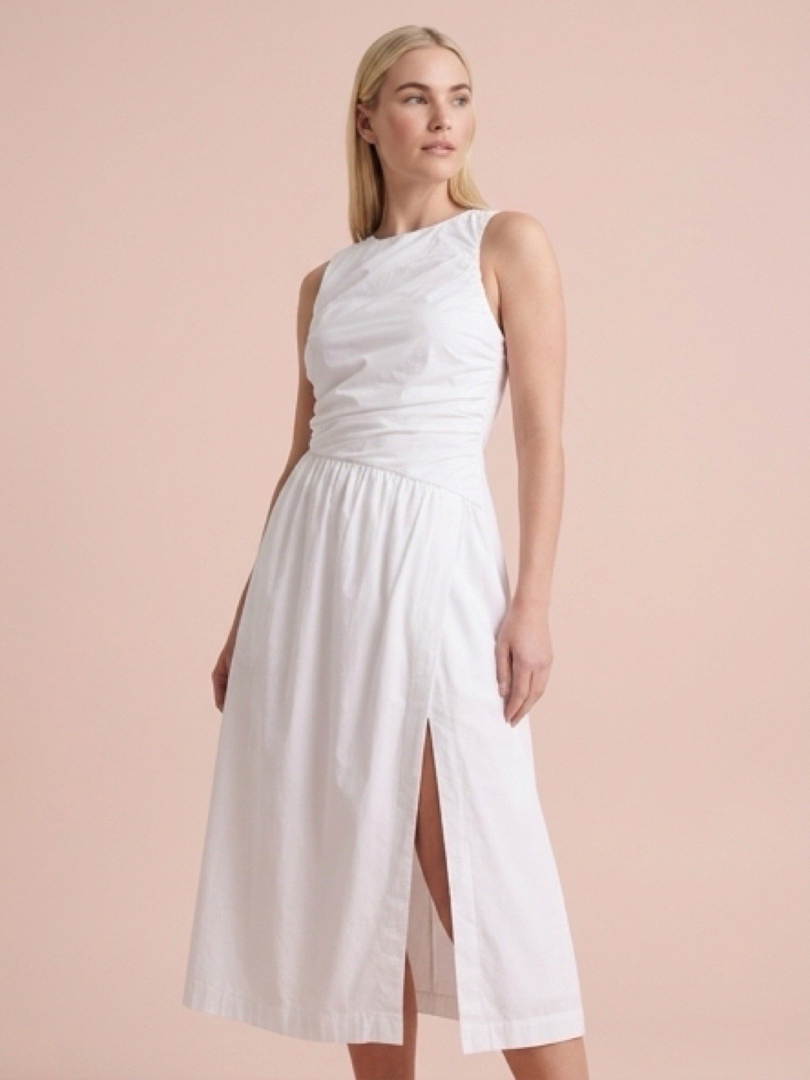 Abercrombie & Fitch Women’s L White One Shoulder A-Line Midi Lace Adjustable
