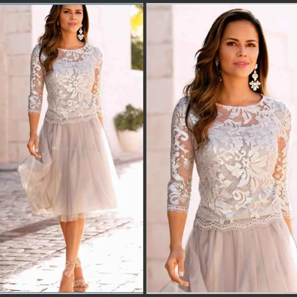 Short and Affordable Bridal Dress Jewelry Neck Sheer Lace Applique Ball Gown