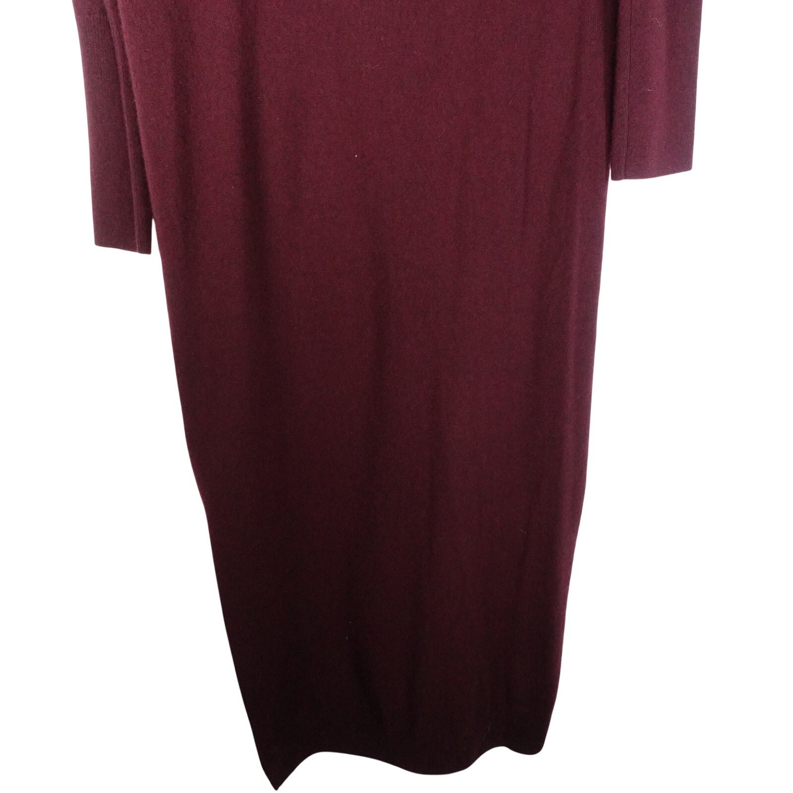 NWOT Quince Burgundy Mongolian Cashmere Turtleneck Midi Sweater Dress Women’s L