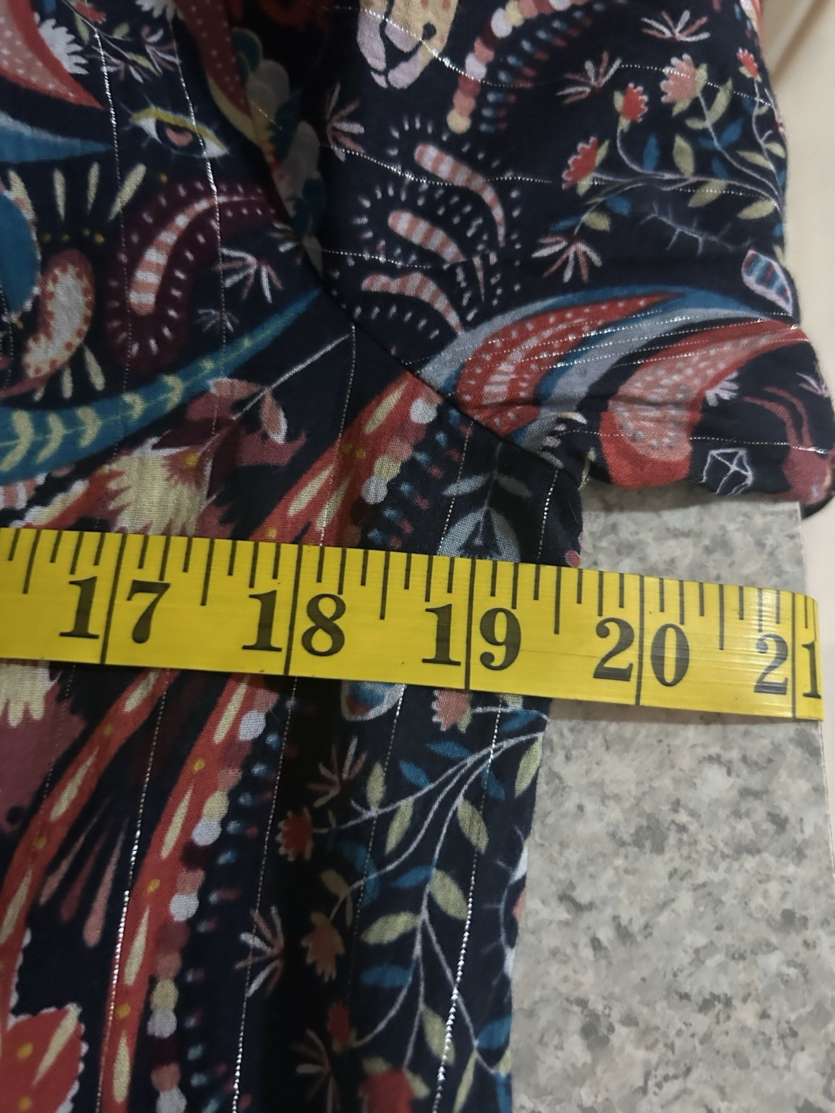 LOFT Shimmer Paisley Tie Neck Midi Dress size Medium NWT