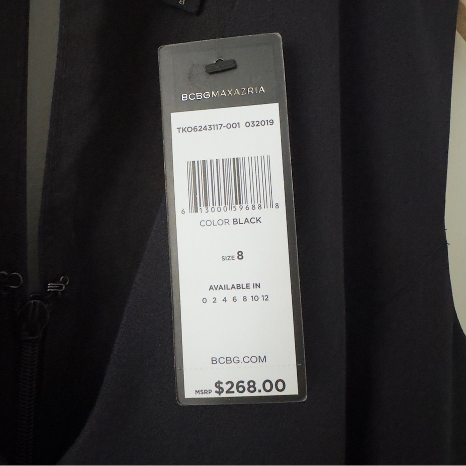 BCBGMaxAzria Black V-Neck Faux Wrap Mini Dress Sleeveless Solid Business casual