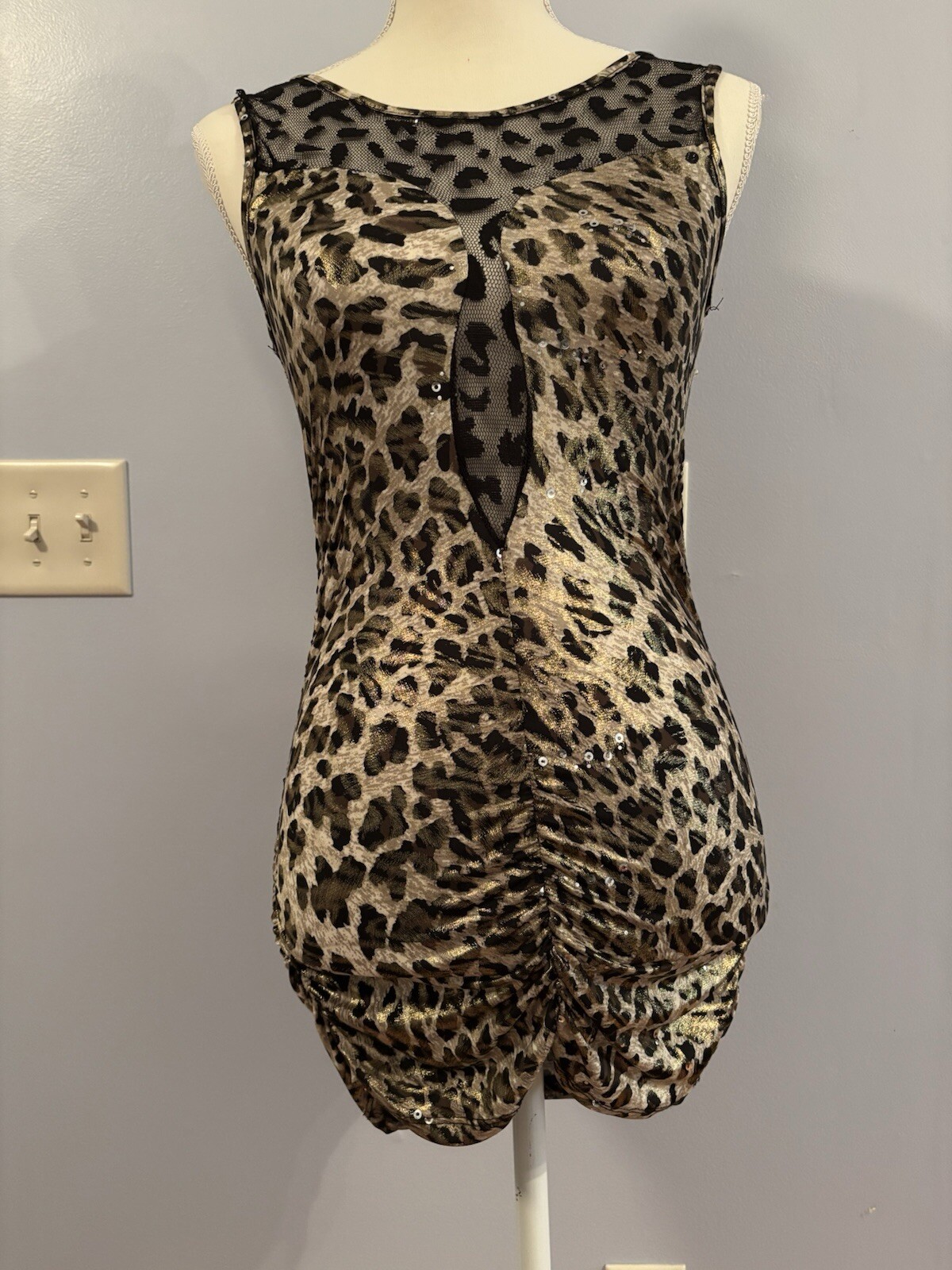 Body Central Women’s Party/Holiday Dress. Animal Print Some Lace Spandex. Sz Sm