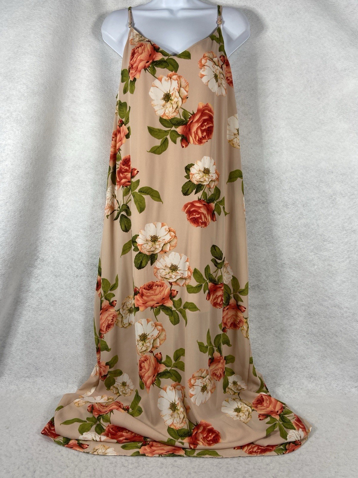 Show Me Your Mumu Maxi Dress Womens XL Pink Orange Shift Sleeveless Floral