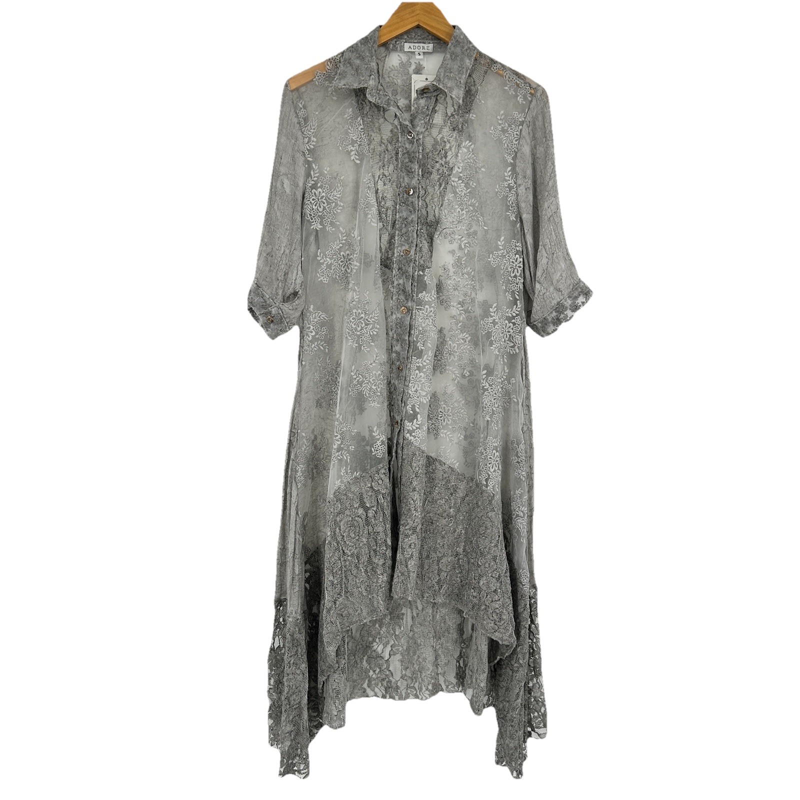 Sheer Fairy Grunge Layering Midi Dress Small Festival Ren Faire Unique Statement