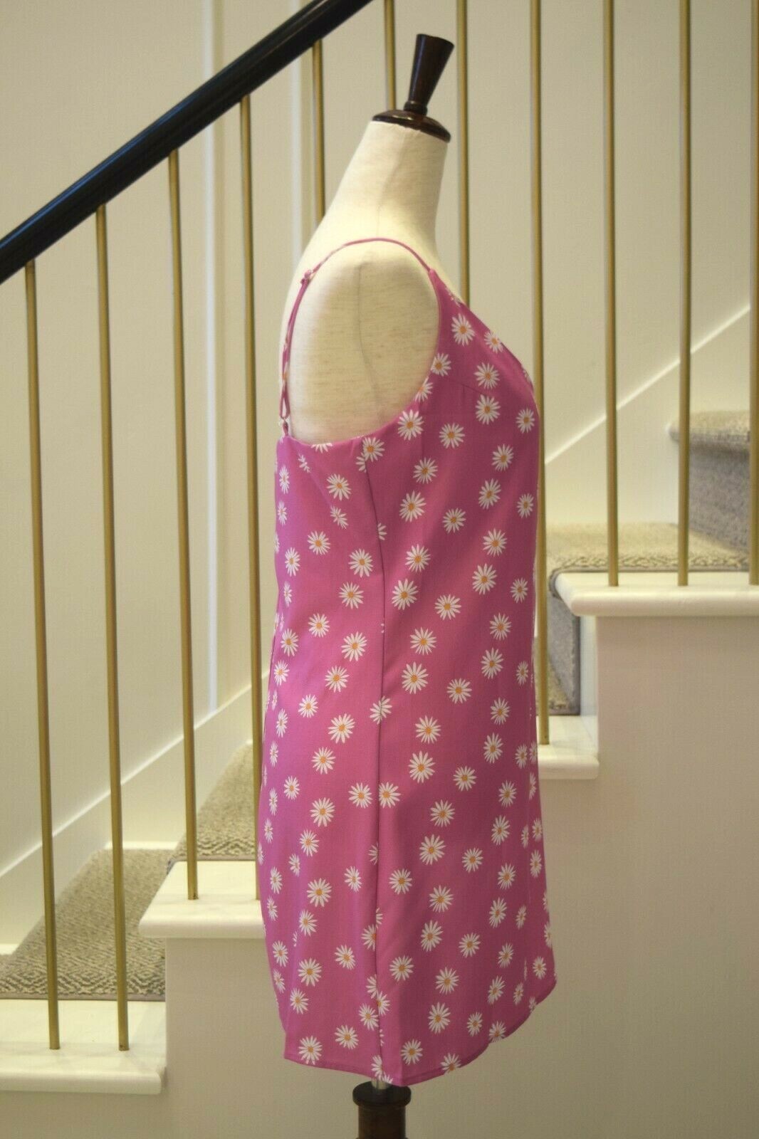 Lioness Life Is Good Pink Lavender Daisy Floral Mini Dress Daisies XS S M L *NEW