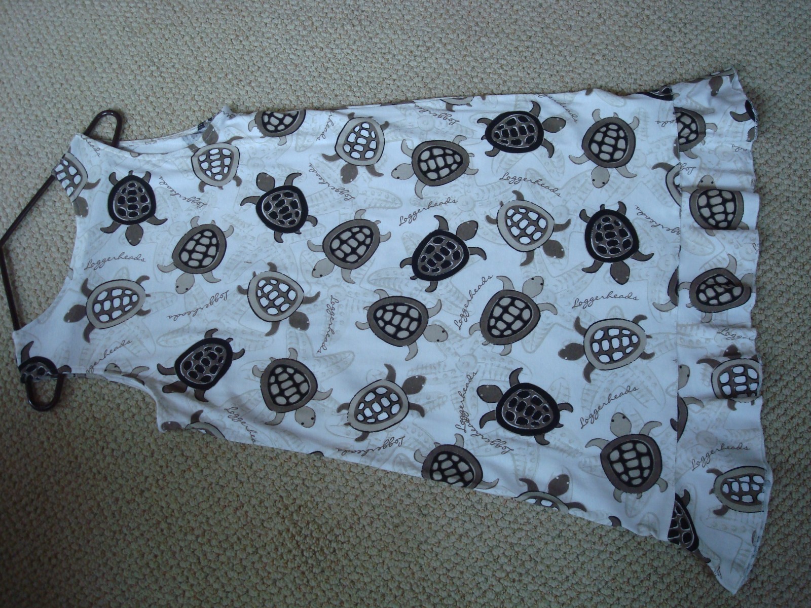 Lulu B Sleeveless Dress U Neck Loggerhead Turtle Design Pocket Size M