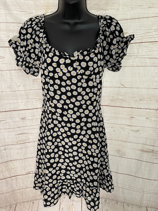 Love + Harmony Women’s Dress Floral Chamomile Black Size S Small