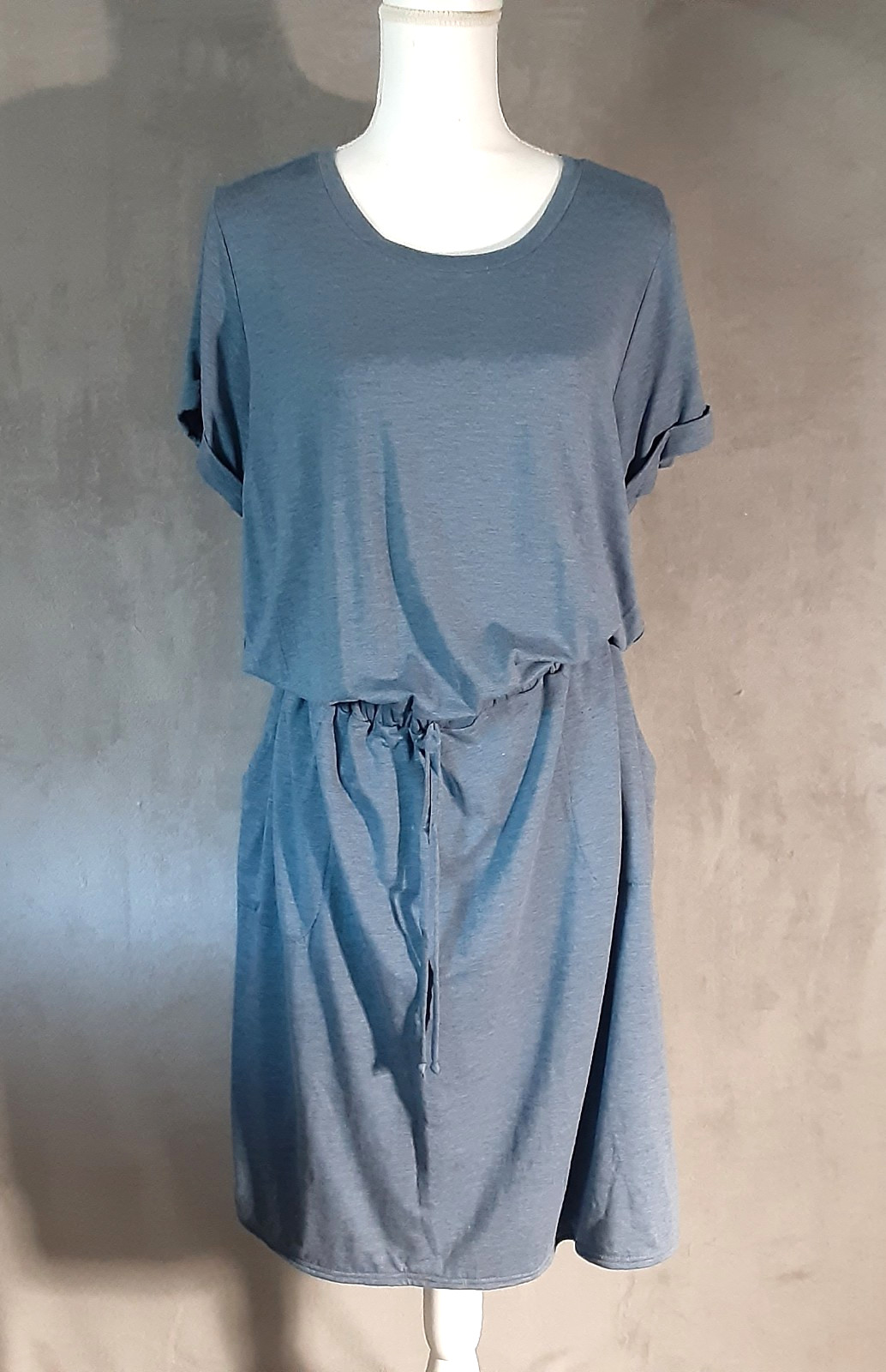 32 Degrees Cool Dress XL Soft Heather Indigo Elastic Waist Casual Comfort