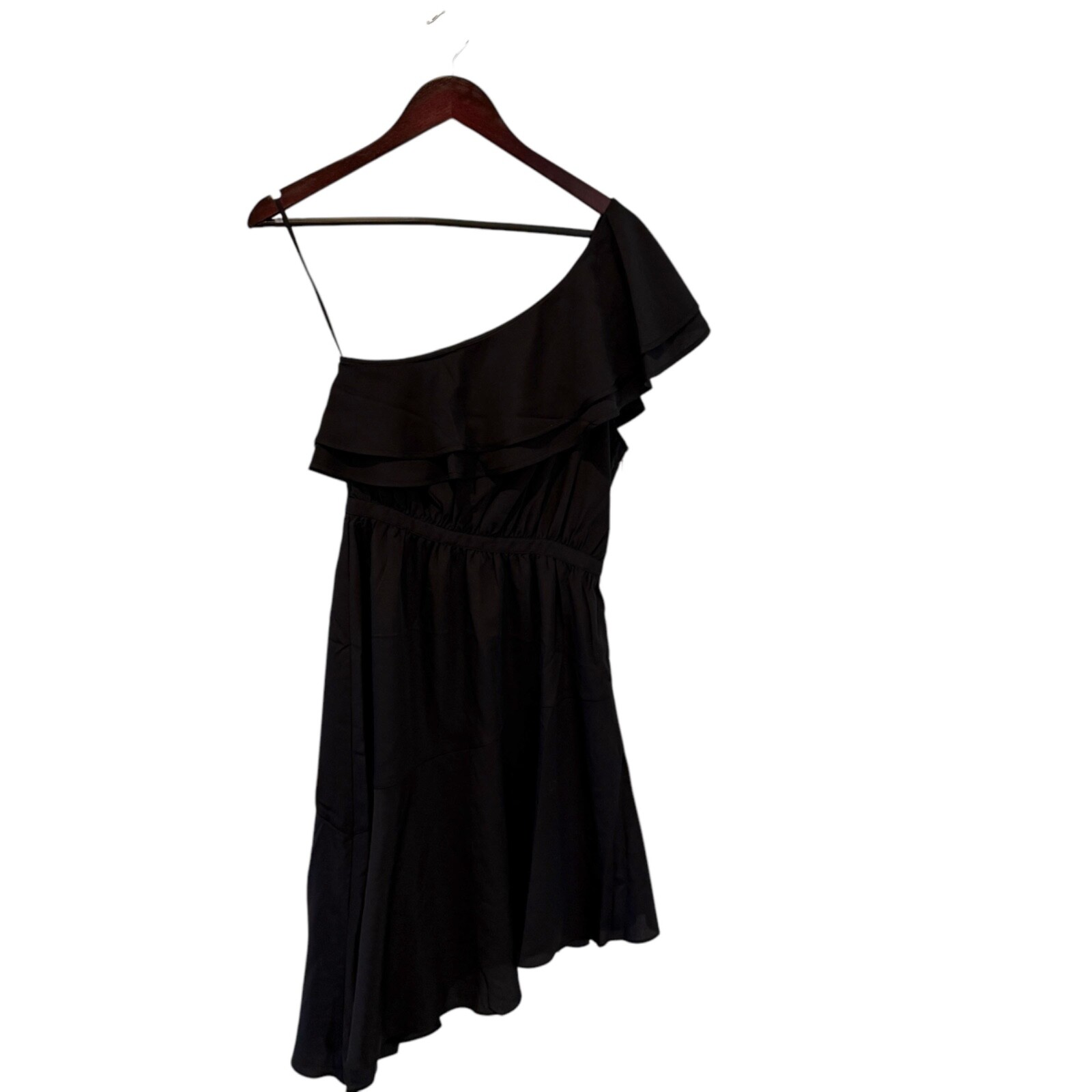 Likely Black One Off Shoulder Delbarton Dress Size 2 Asymmetrical Ruffle NWT