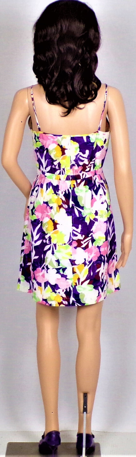 J.CREW size 4 multicolor floral OTS summer frock 100% polyester dry clean only