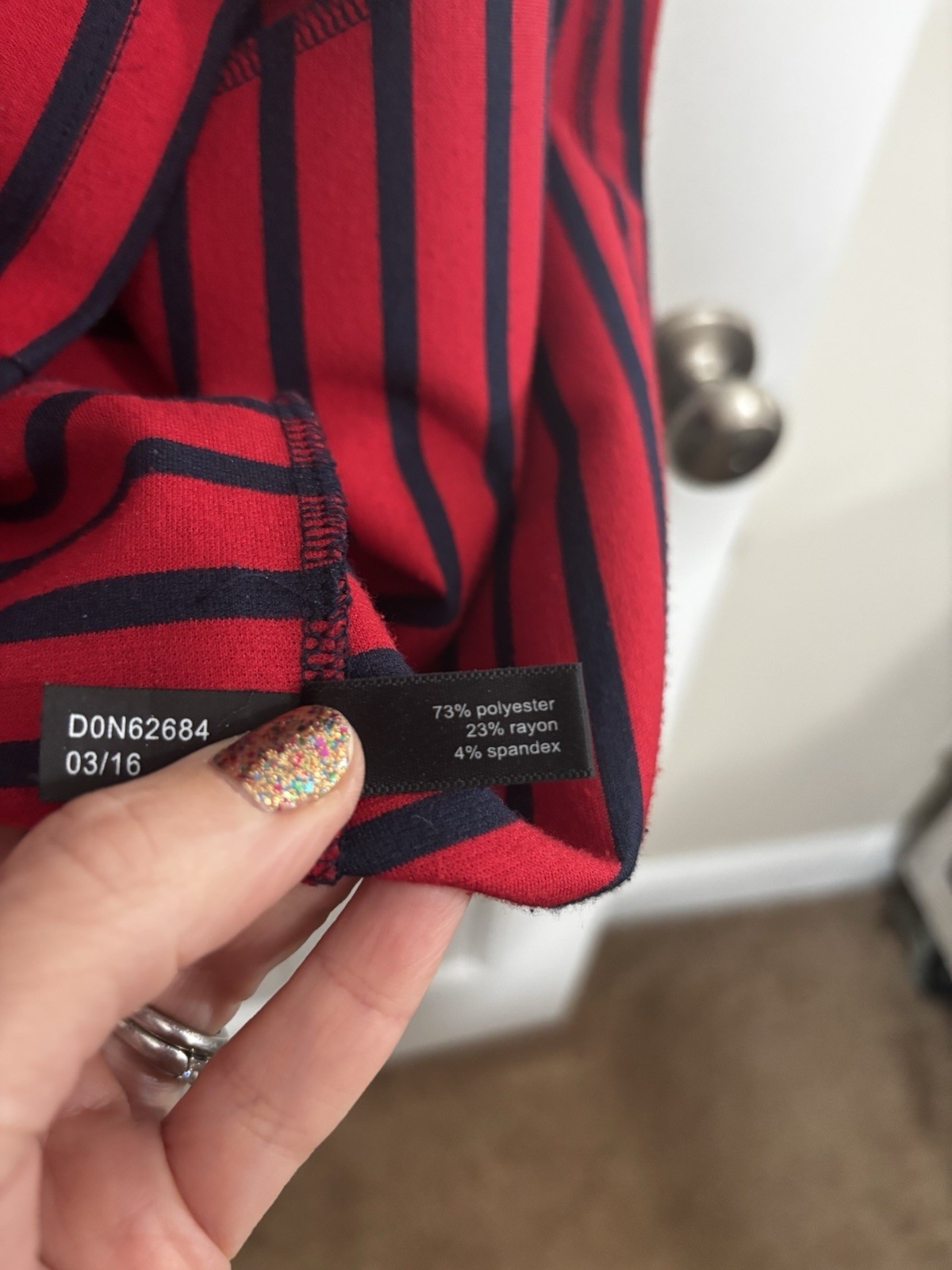 The Limited Red & Blue Striped A Line Dress