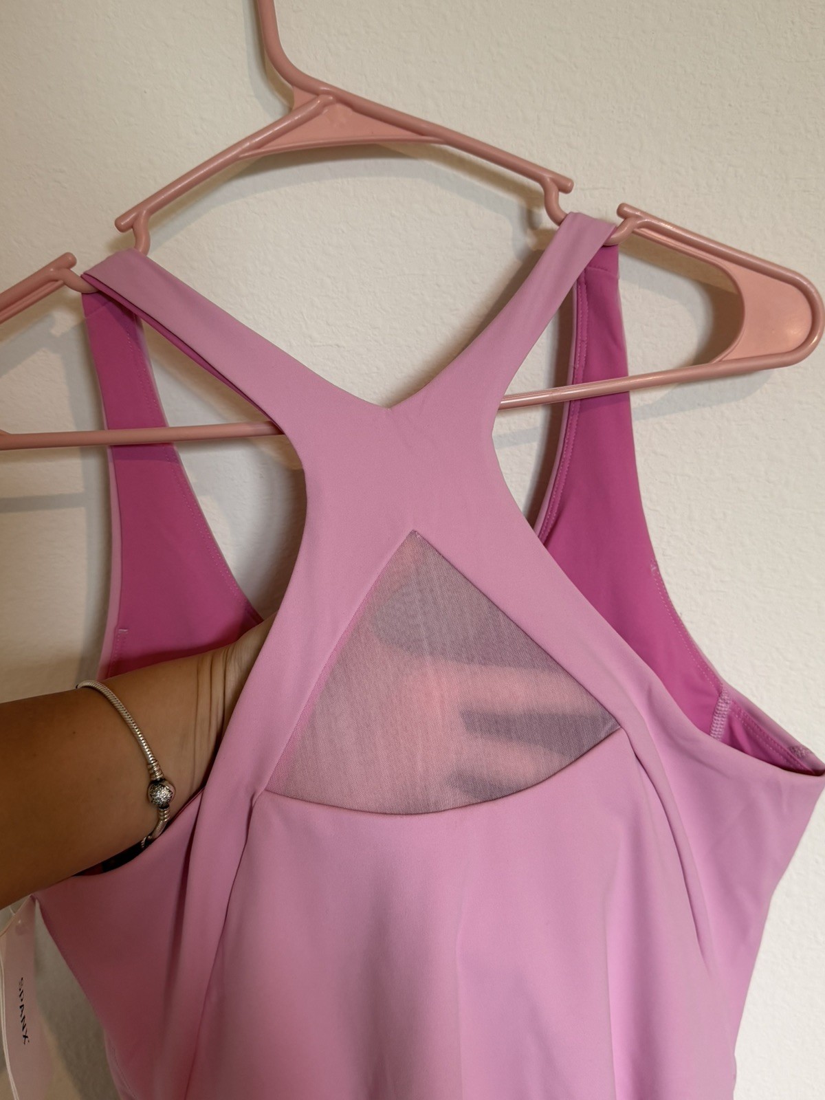 NWT Spanx Dress Get Moving V Neck Slimming Pink Sculpt Small
