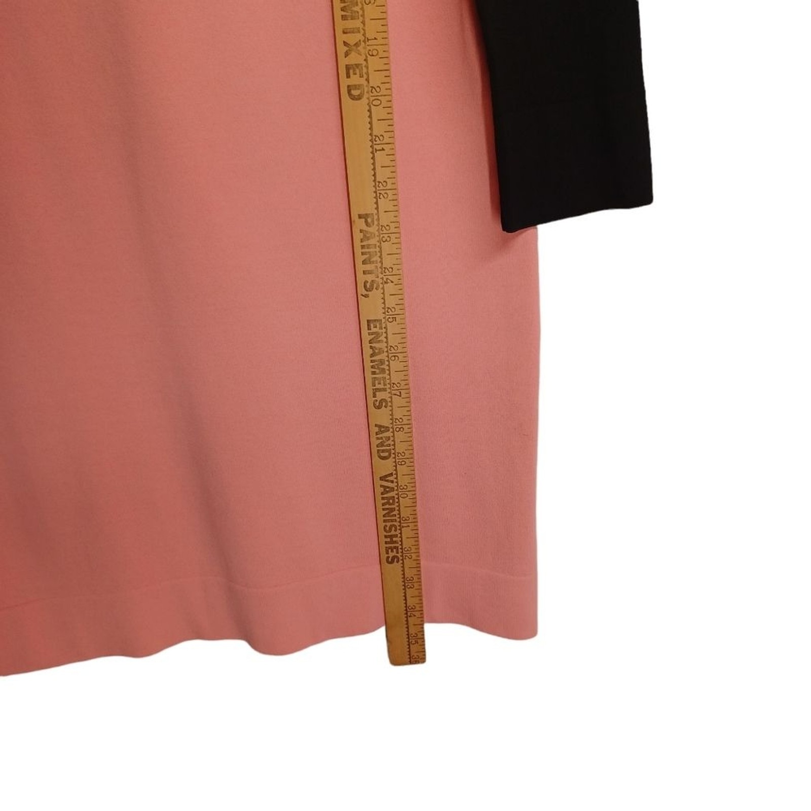 DIANE VON FURSTENBERG Peach Black Off White Stripe Colorblock Stretchy Dress S