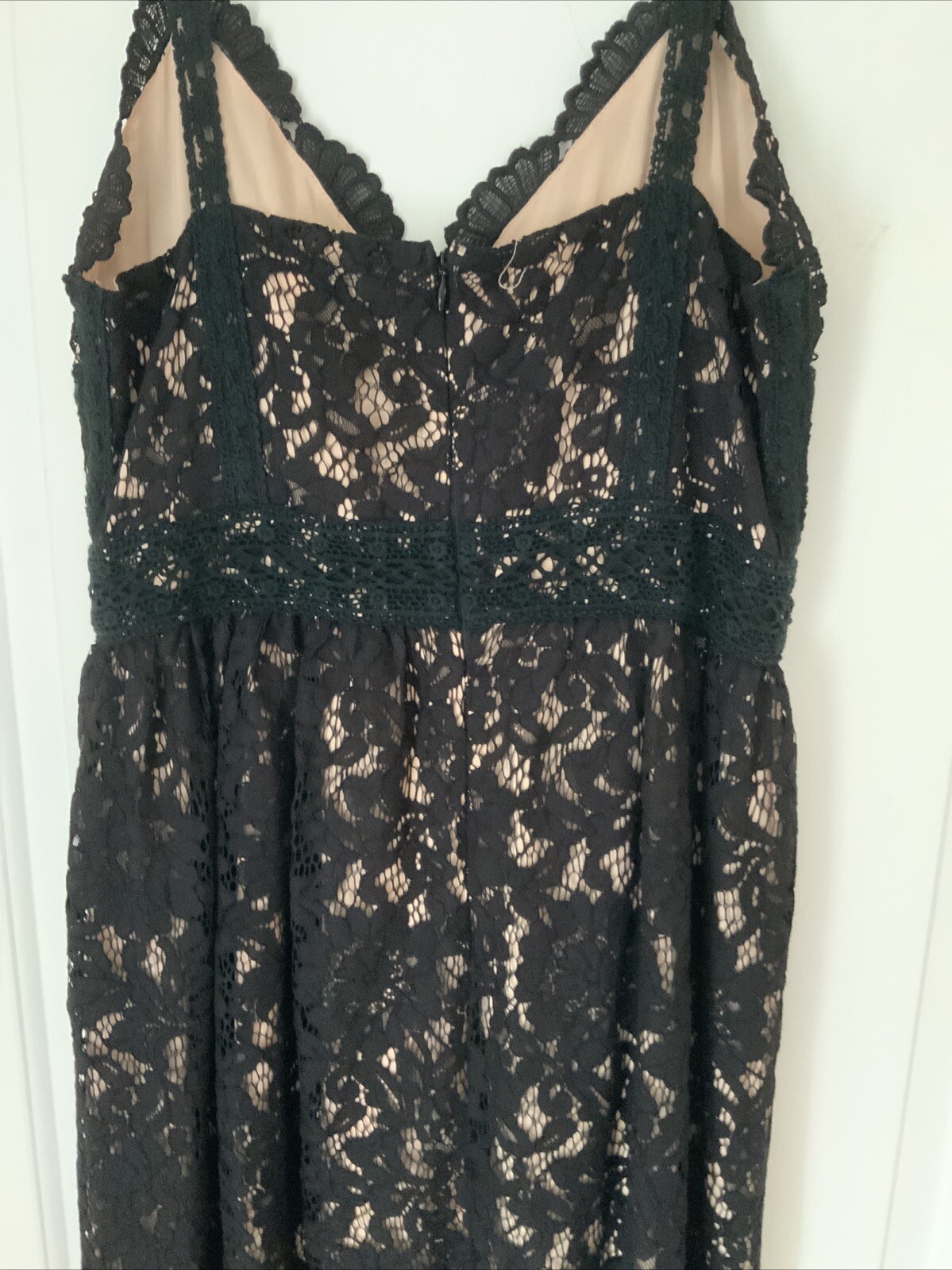 HD in Paris Women Black Lace Cocktail Dress 6 Spaghetti Straps Lined High waist