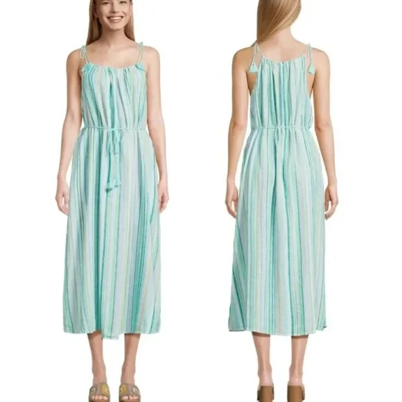 Time and Tru Women’s Tie Shoulder Midi Dress Size XLarge