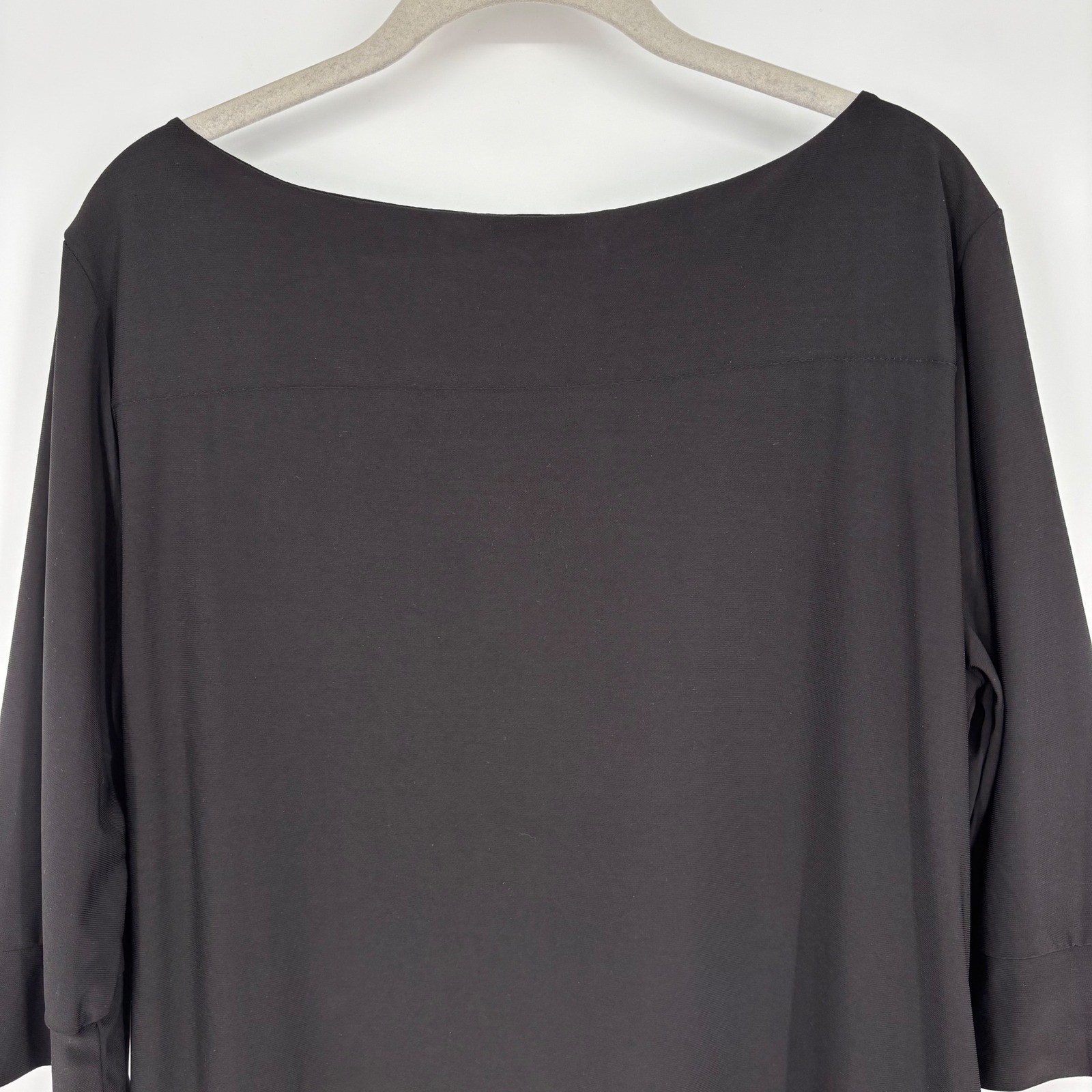Audrey Whitmore Sutton Dress Sz XL Boat Neck 3/4 Sleeve Minimalist LBD Timeless