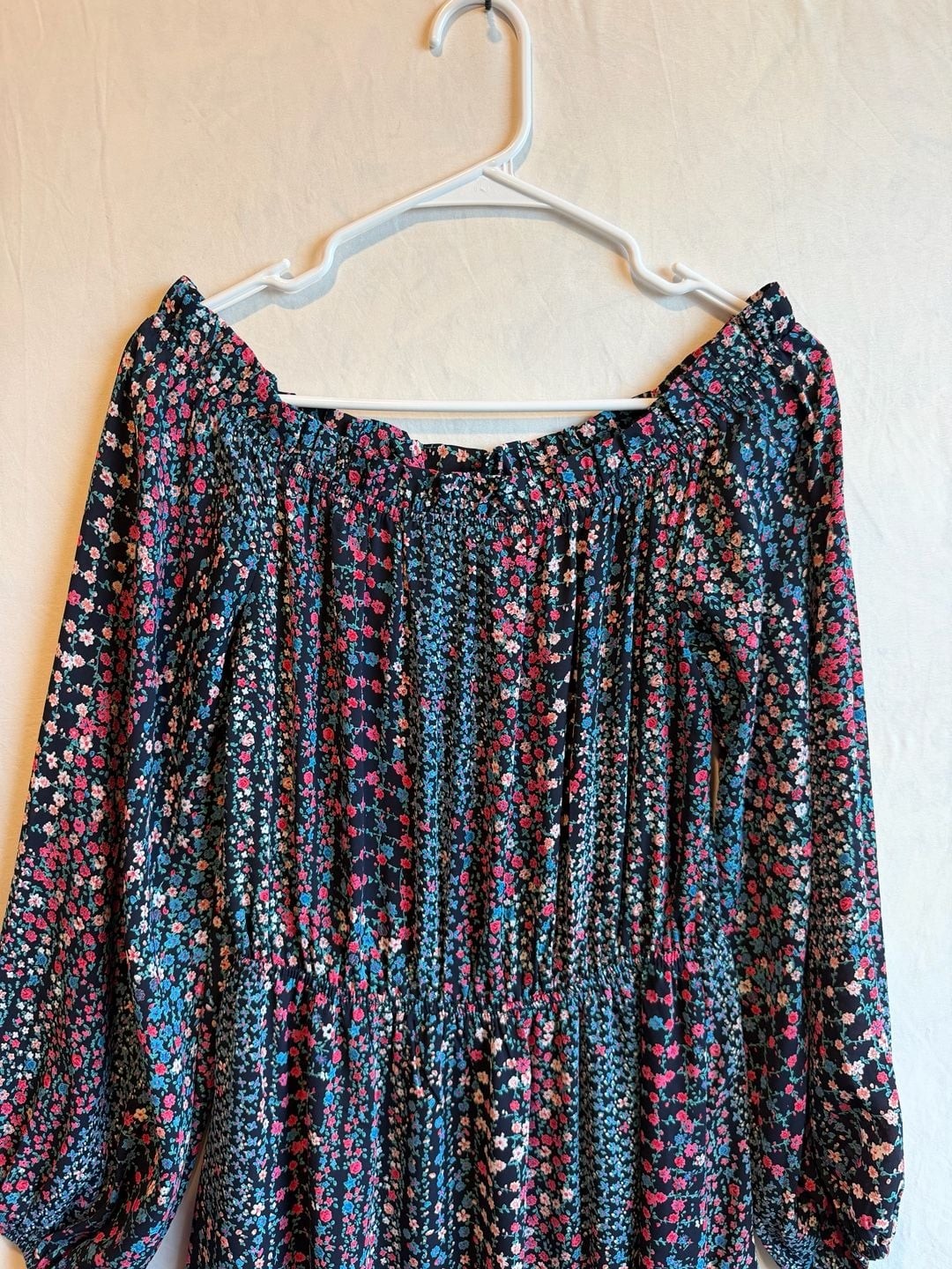 BuddyLove Yvonne Long Sleeve Maxi Dress with Front Slit in Ozark Floral Print