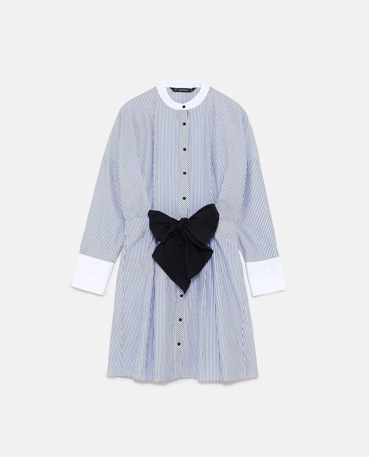 Zara Printed Midi Shirt Dress with Belt, New, Size Medium