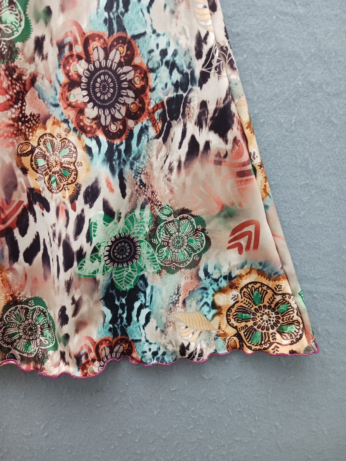 Unknown Women Tank Dress Multicolor Floral Scoop Neck Sleeveless Boho Summer
