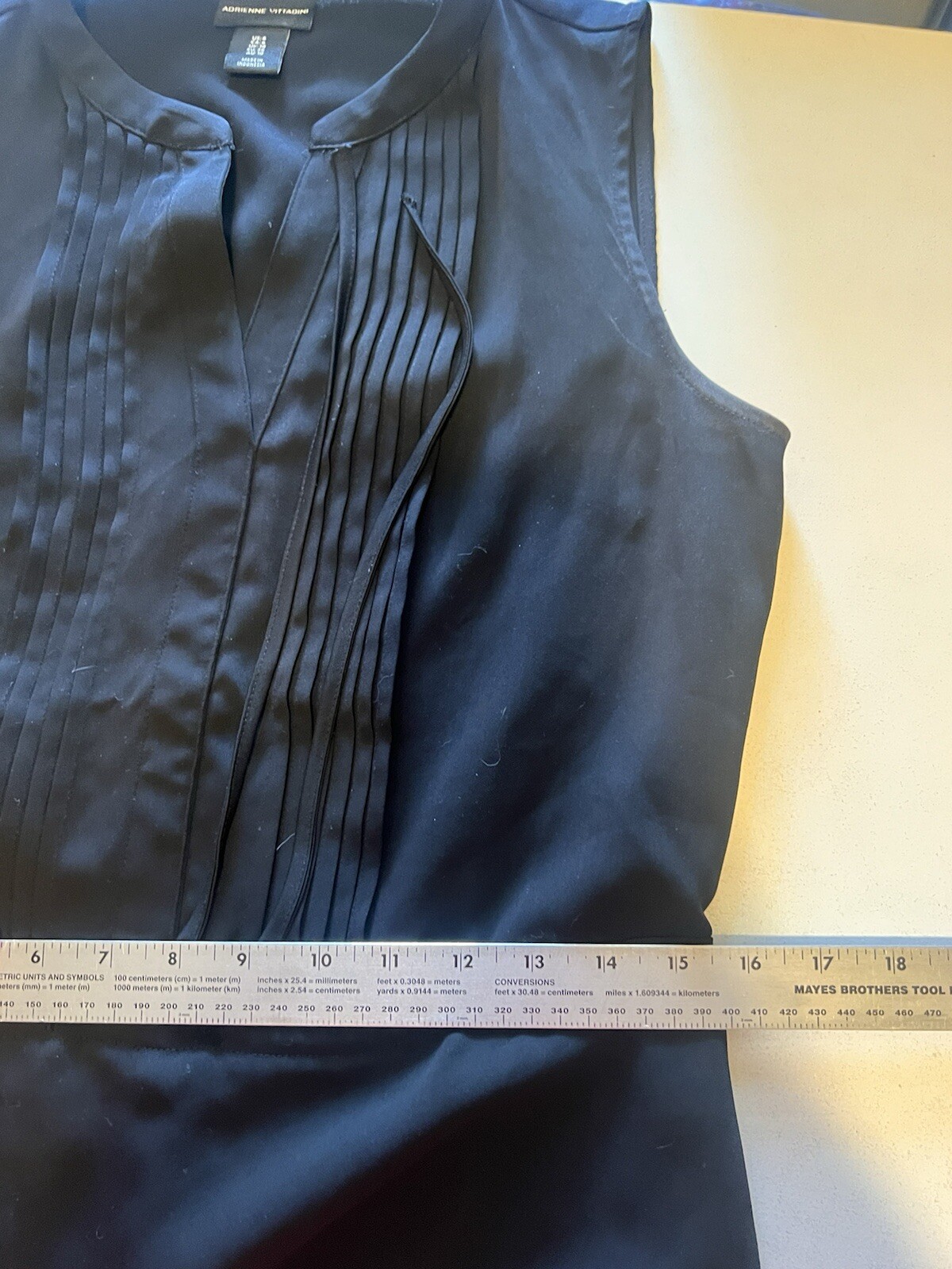 ADRIENNE VITTADINI Women’s Size 6 Dress Straight Shift Sleeveless Midi Black