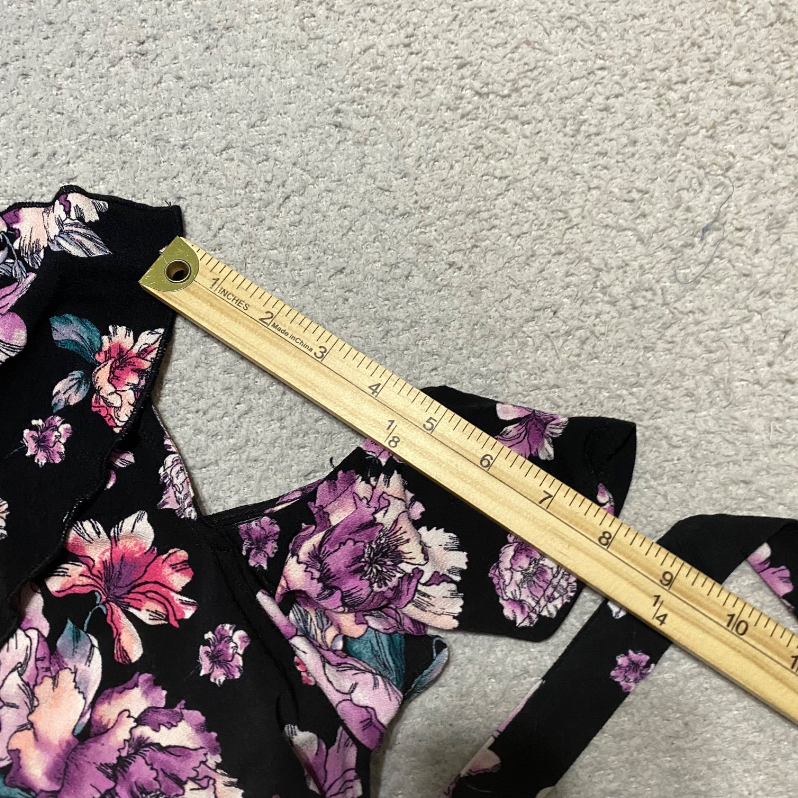 NWT Torrid Womens 1X Plus Dress Multicolor Floral Faux Wrap Cold Shoulder New