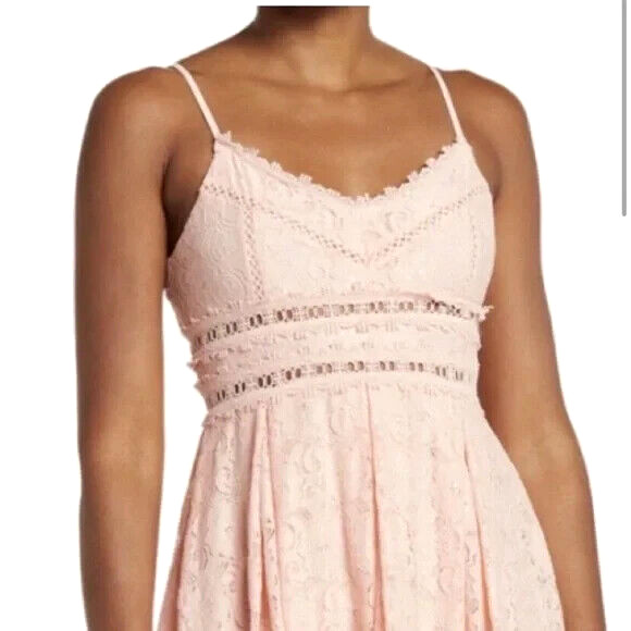 Nordstrom NSR Provence Stretch Lace Mini Dress Sz L *758