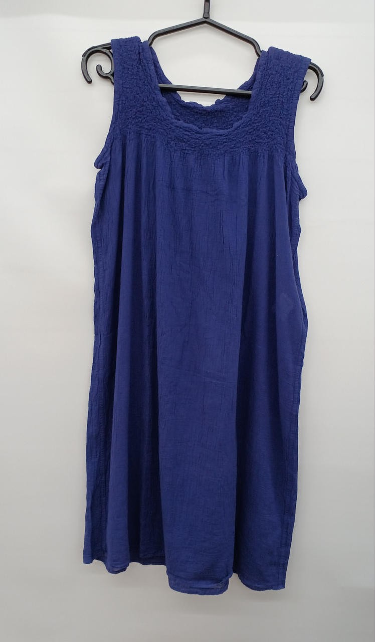 ISSEY MIYAKE Sleeveless Dress Navy Length 34 inches