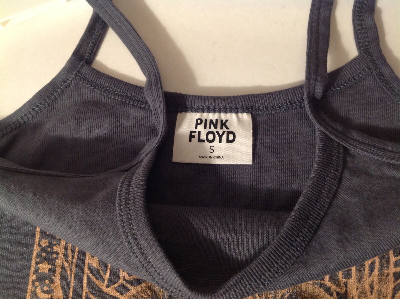 Pink Floyd Women’s Small Grey Blue Mini Dress Bodycon Graphic Band Summer Tank