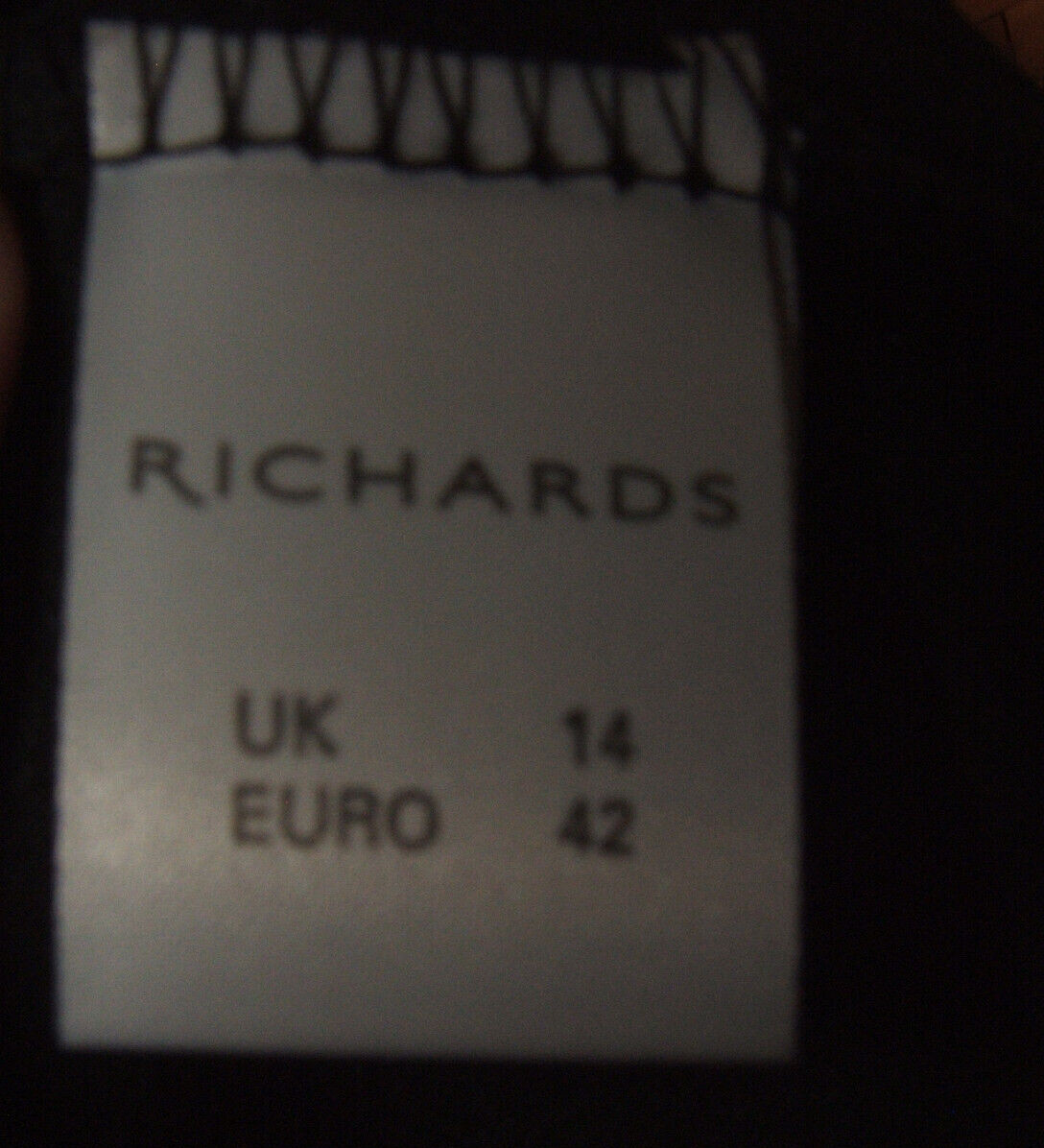 Richards Opera – Vintage Black below-knee, Midi/Skater Dress Womens UK 14 Party