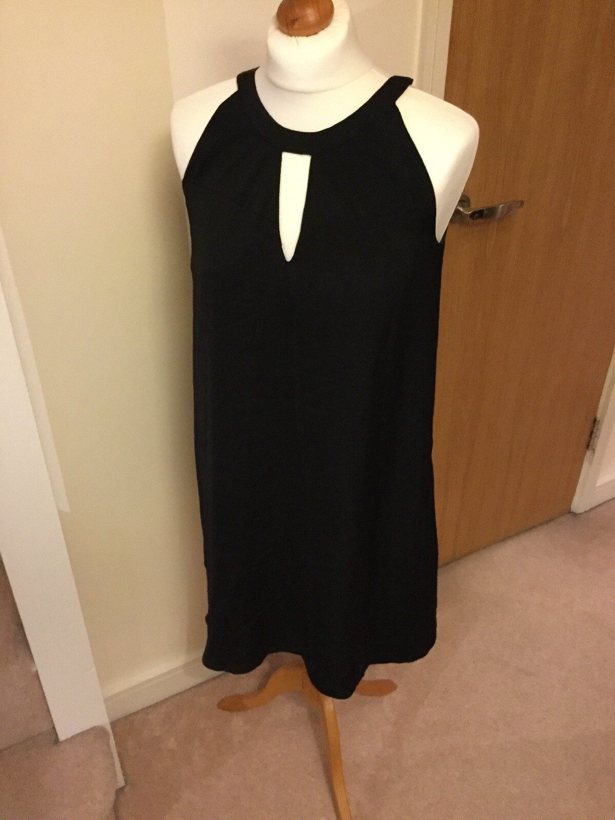 Ladies YESSICA Black Dress Uk6 Eur34 Black, Slinky, Lined Excellent 4485