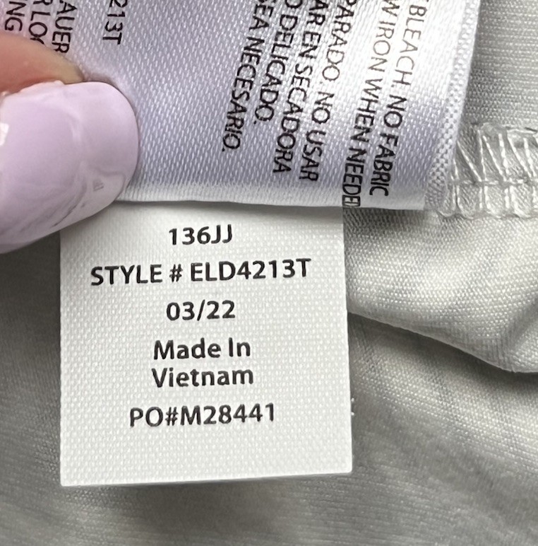 Eddie Bauer Harmony Dress XL Green Palm Print Built-In Bra Racerback Athletic
