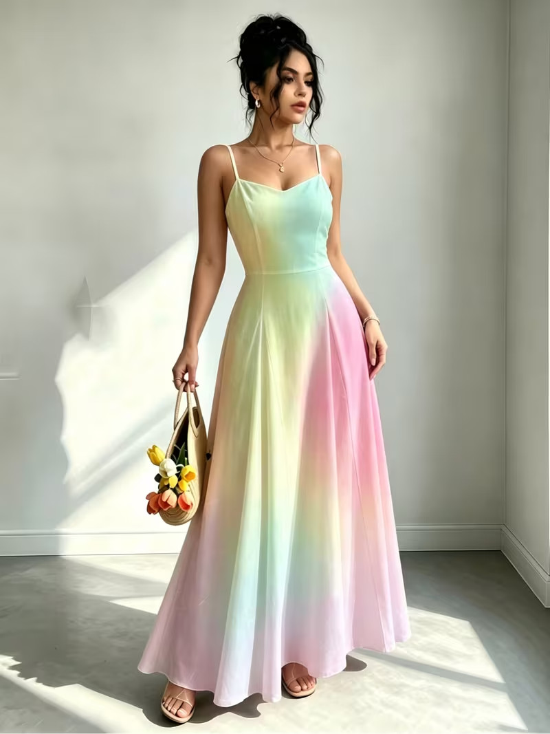 Elegant Vintage Print Dress Commute Date Vacation Ready