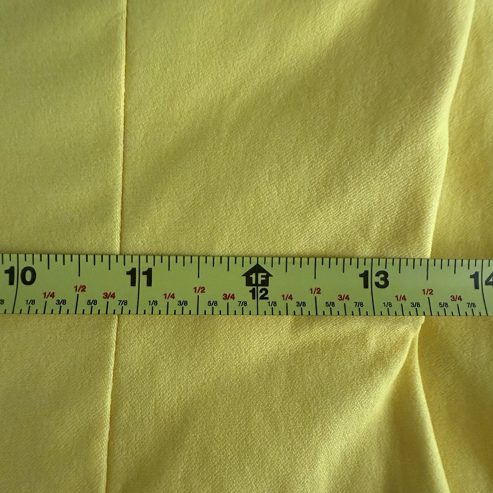 HYFVE Strapless Tube Bodycon Dress Yellow Foldover Neck Stretch Slit Size M
