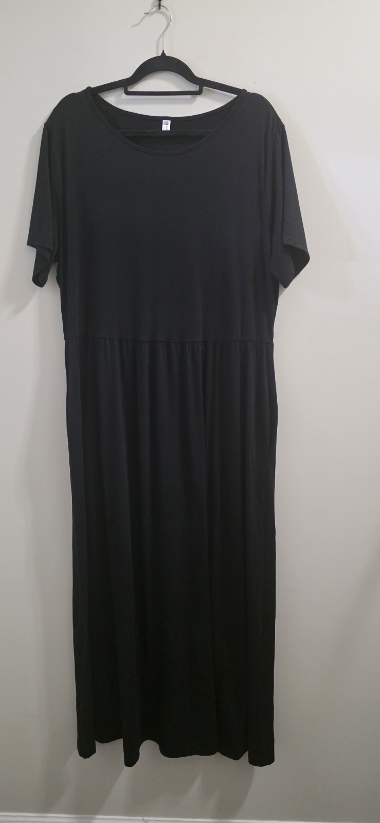 Kancystore Black Scoop Neck Maxi Dress Size 3XL #A88