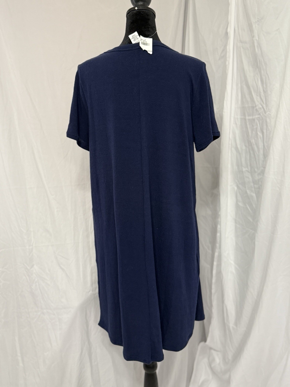 NWT Gyft Womens Short Sleeve Polyester Blend Navy Dress Size Large