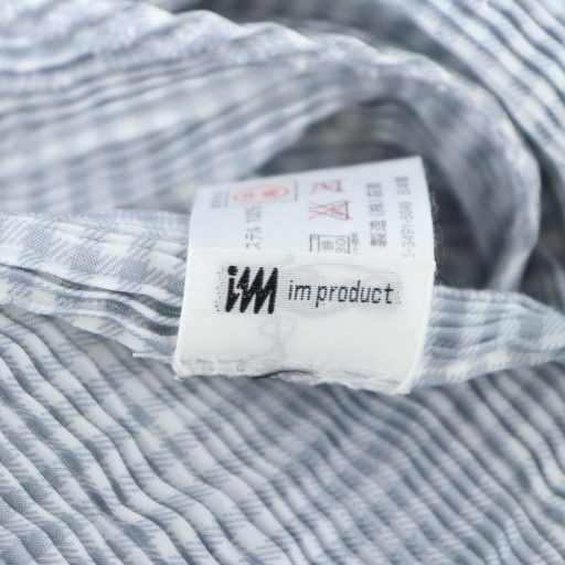 I m im ISSEY MIYAKE Issey Miyake Long Sleeveless Pleats Check White Gray GY17