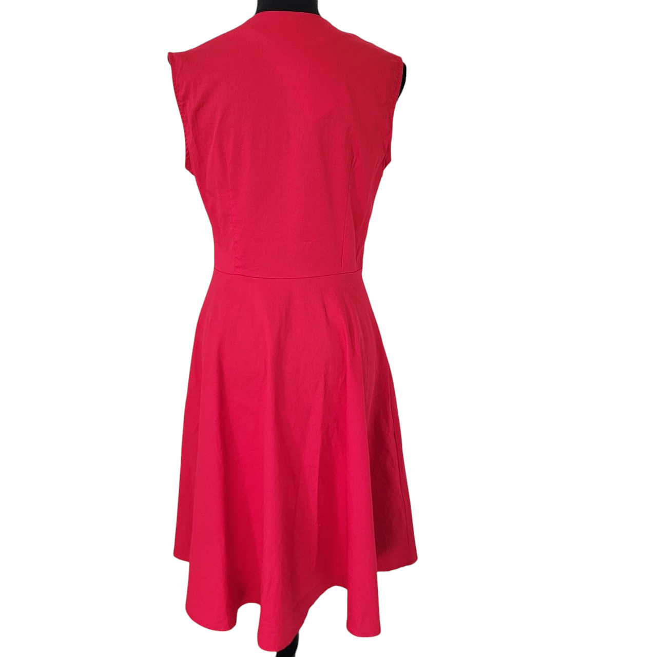NEW KillReal Red Retro 50s Pin-Up Rockabilly Polka Dot Print A-Line Dress Sz LG
