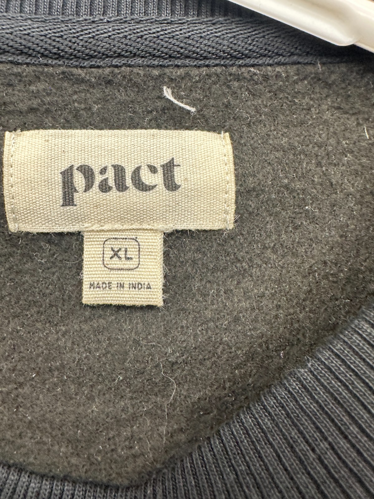 Pact Courtside Sweatshirt Dress Womens XL Black Fleece Raglan Sleeve Warm Cozy
