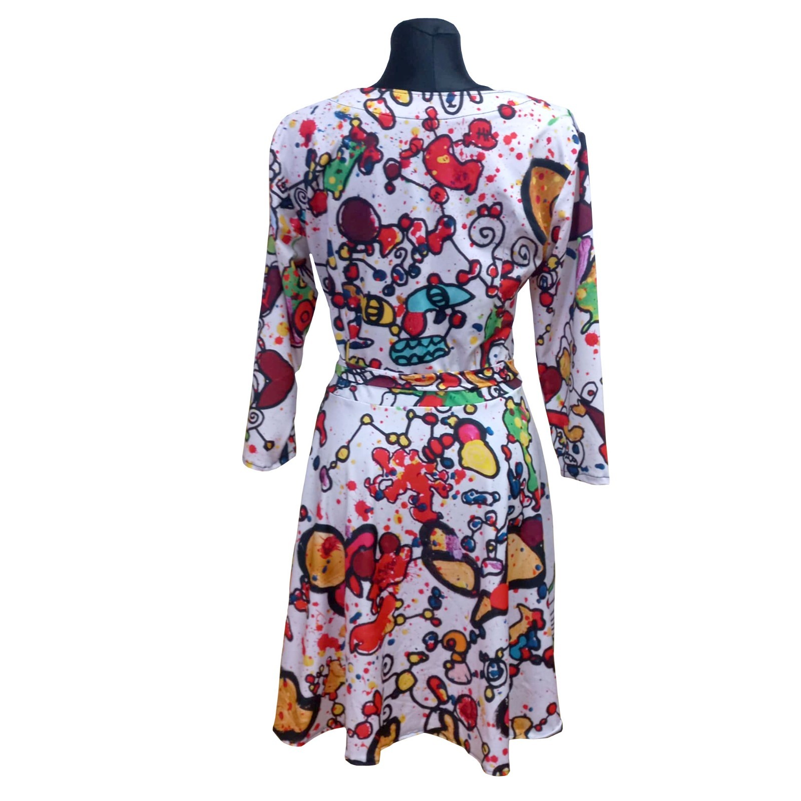 Mini Dress with half sleeves, Elastic, Abstract Size M (US 4-6, EU 36-38) LEMINX