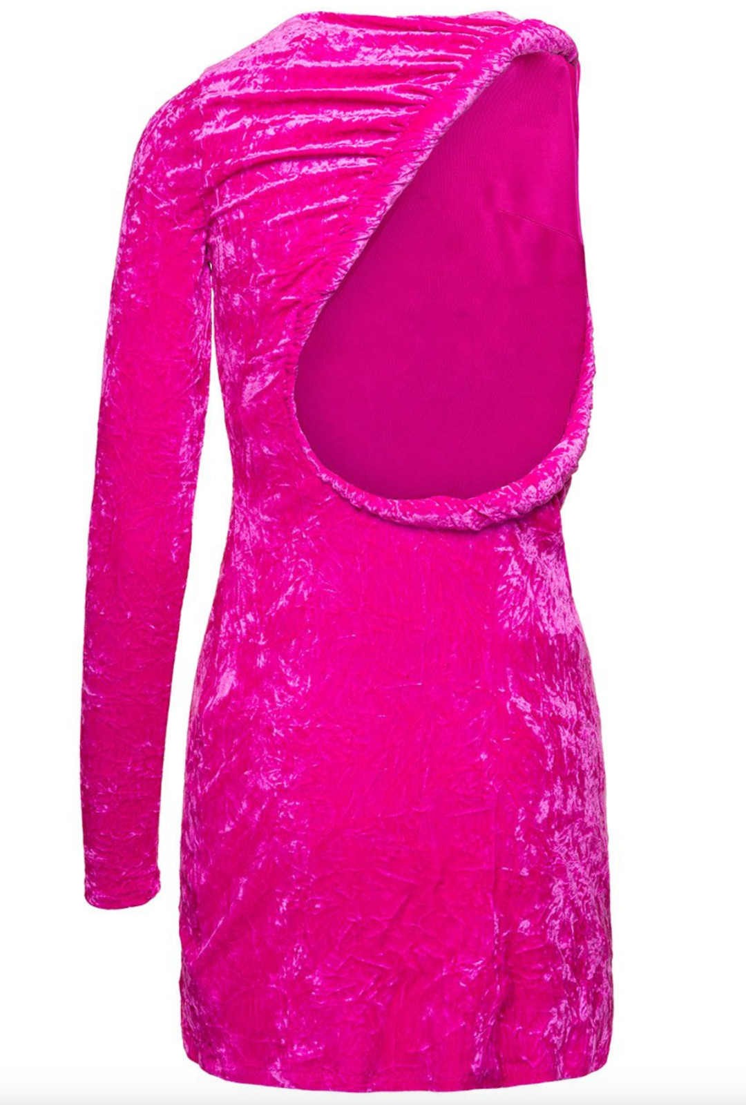NWT Versace Greek Key Brooch Rolled Velvet One Shoulder Mini Dress 38 US 2 $2875
