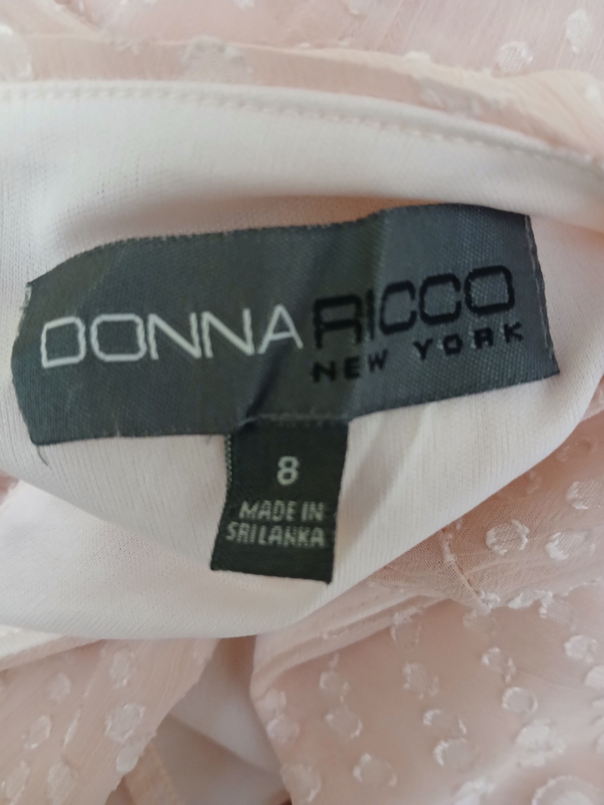 Donna Ricco Women’s Sleeveless Size 8 Symmetrical Dress New