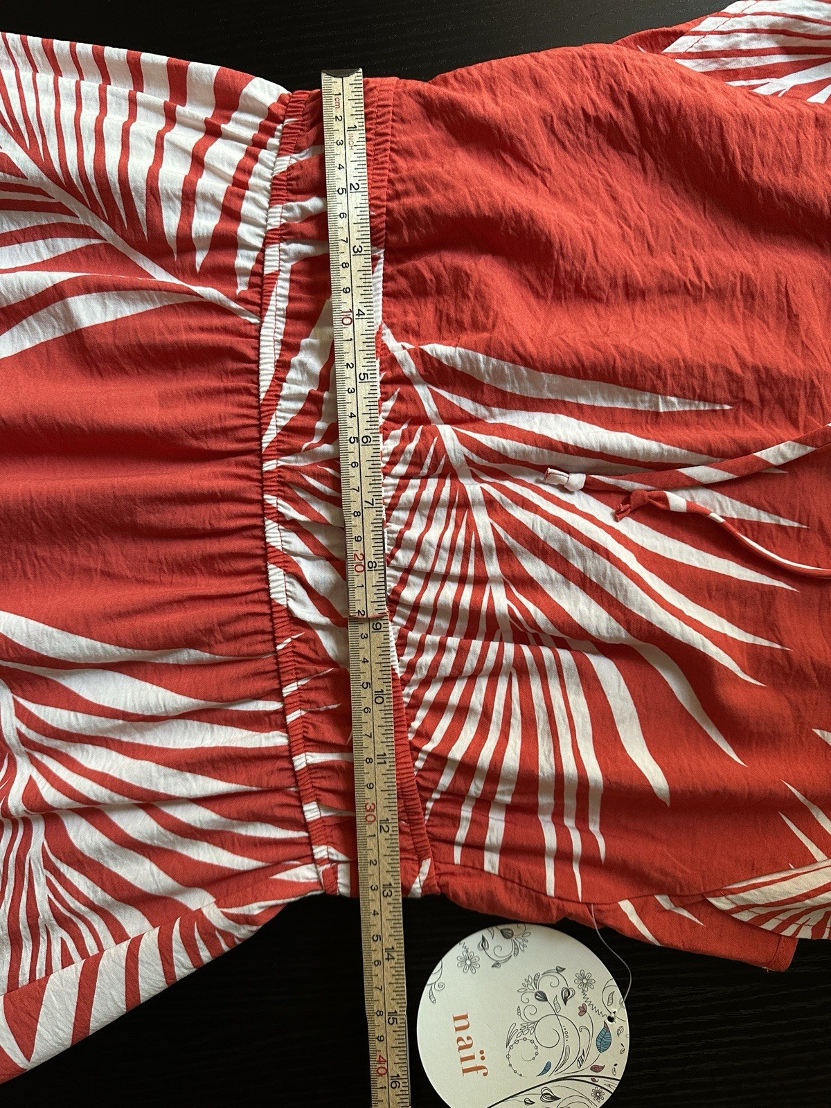 NWT Naïf Coral Tropical Leaf Print Off Shoulder Maxi Dress Size S