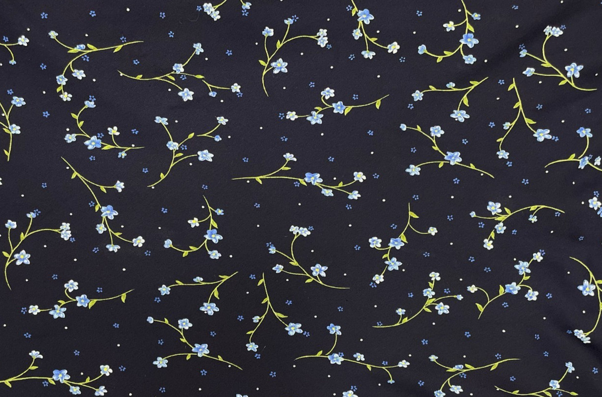 Weathervane – 90’s Floral Dress Navy with blue flowers dry clean only