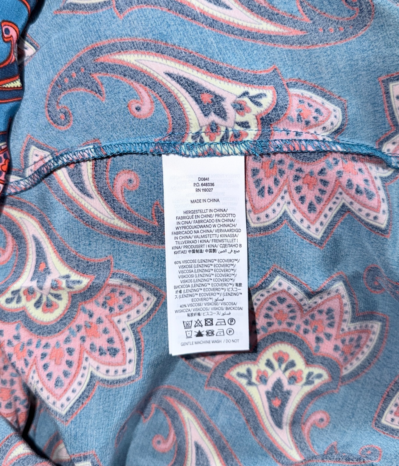 Boden Blue Border Print Raglan Midi Dress Pockets Balloon Sleeve UK 18L RRP £130