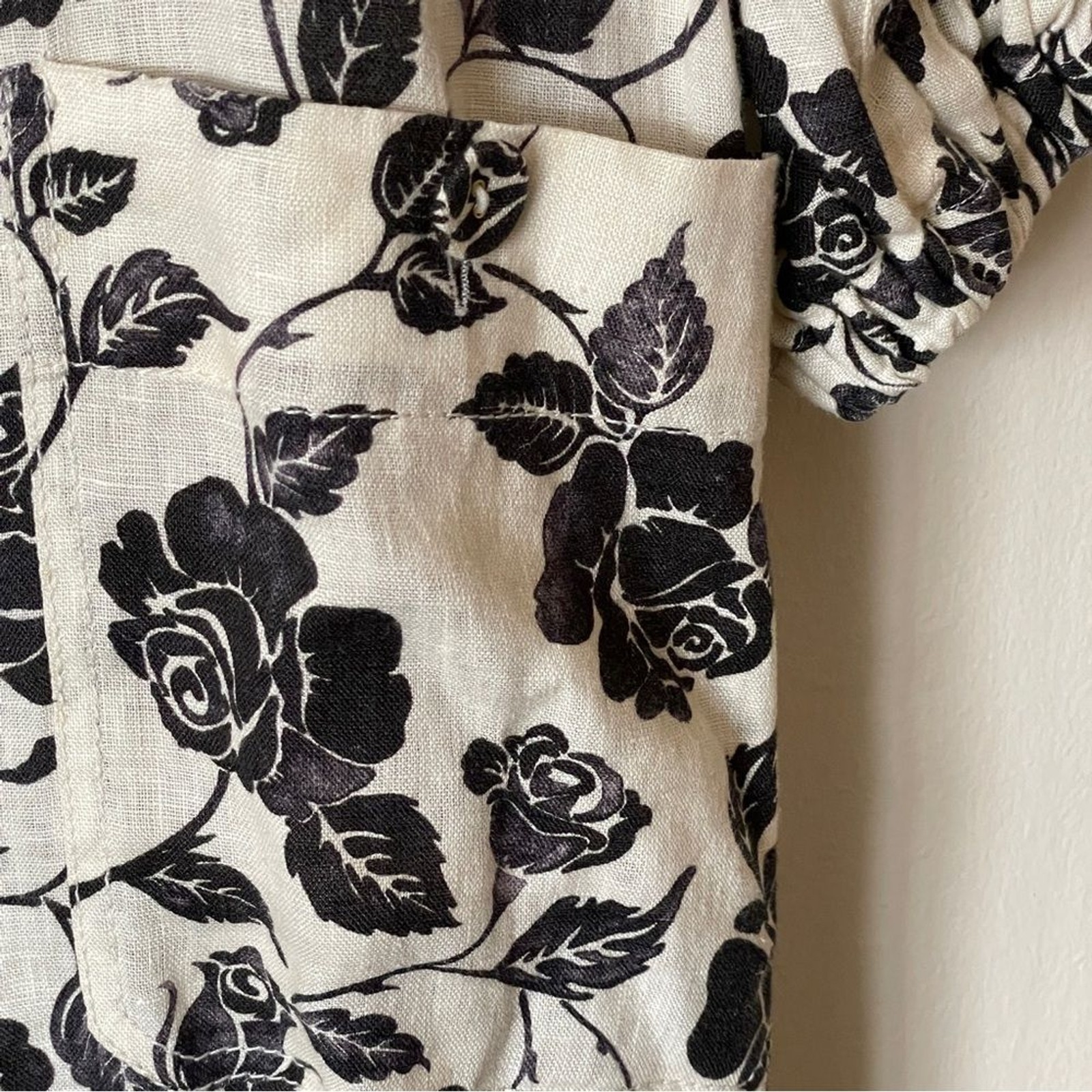 ZIMMERMANN Lovestruck Floral Linen Midi Shirt Ballon Sleeve Dress luxury Easter