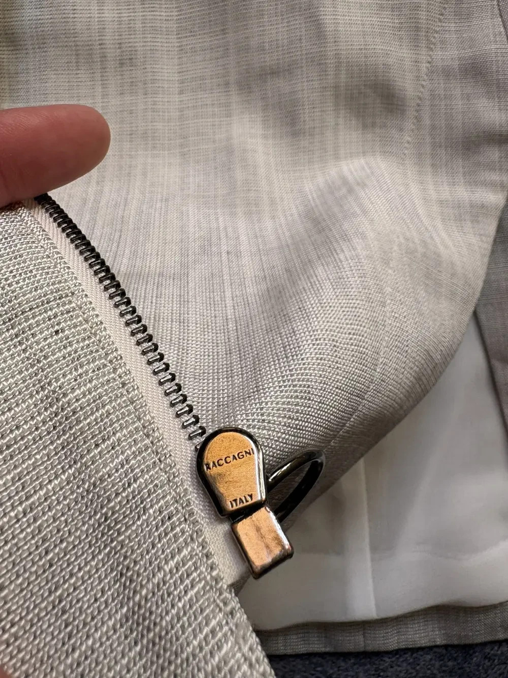 Rare OFF-WHITE Luxury Embroidered Big Logo Zip Up Blazer Dress Size 40