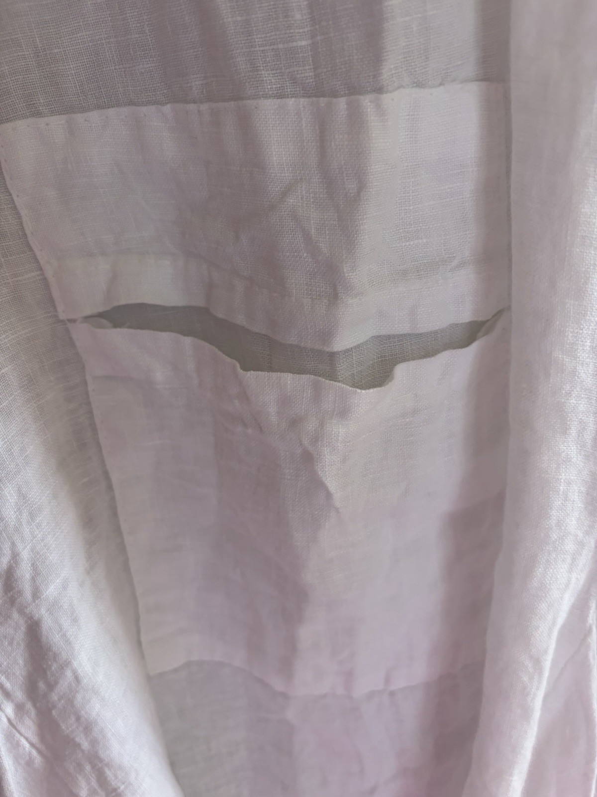 COCO Girl Made In Italy White Lagenlook 100% Linen Dress