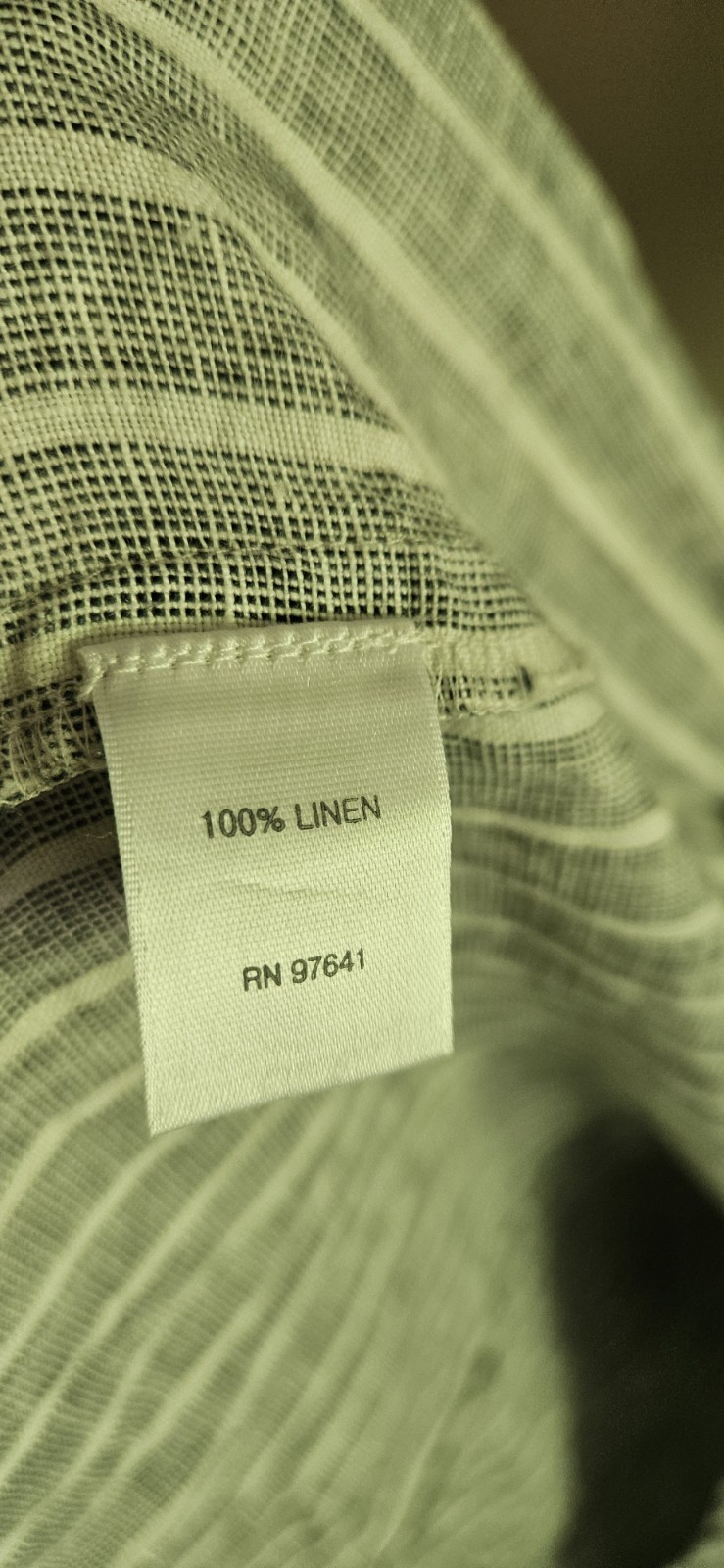 J. Jill Gray White Striped Linen Shift Dress L V-Neck Sleeveless Midi Button